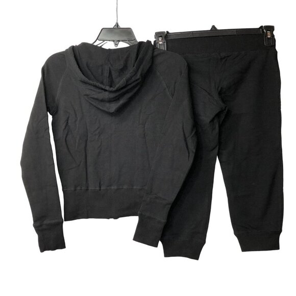 GUESS FULLZIP HOODED TOP & CAPRI Sweat PANTS SET XSM NWT - Picture 7 of 9